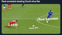 Ceritanya Lazio terpeleset mengejar David Silva. Yang diharapkan datang malah dicuri Real Sociedad deh. (Foto: internet/Twitter)