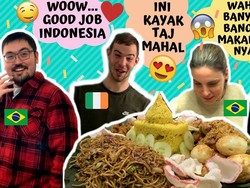 5 Momen Bule Ketagihan Nikmatnya Nasi Padang hingga Nasi Tumpeng