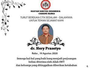 Berita Duka, Dokter Senior RSUD Blora Meninggal Kena Virus Corona