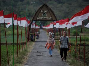 Persawahan Kulon Progo Pasang Seribu Bendera Merah Putih untuk HUT RI