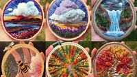 Kreatif! Yuk Lihat Ragam Karya Sulam Tangan Bertema Pedesaan