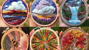 Kreatif! Yuk Lihat Ragam Karya Sulam Tangan Bertema Pedesaan