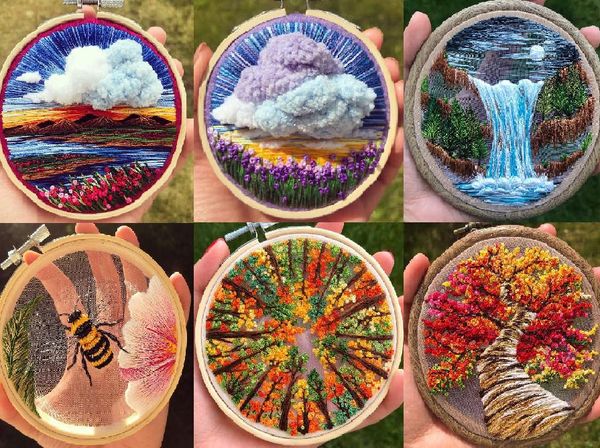 Kreatif! Yuk Lihat Ragam Karya Sulam Tangan Bertema Pedesaan