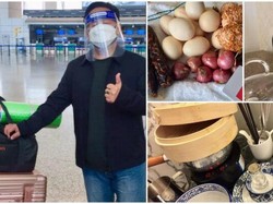 Jalani Karantina COVID-19 di Hotel, Pria Ini Bekal Koper Makanan 55 Kg!