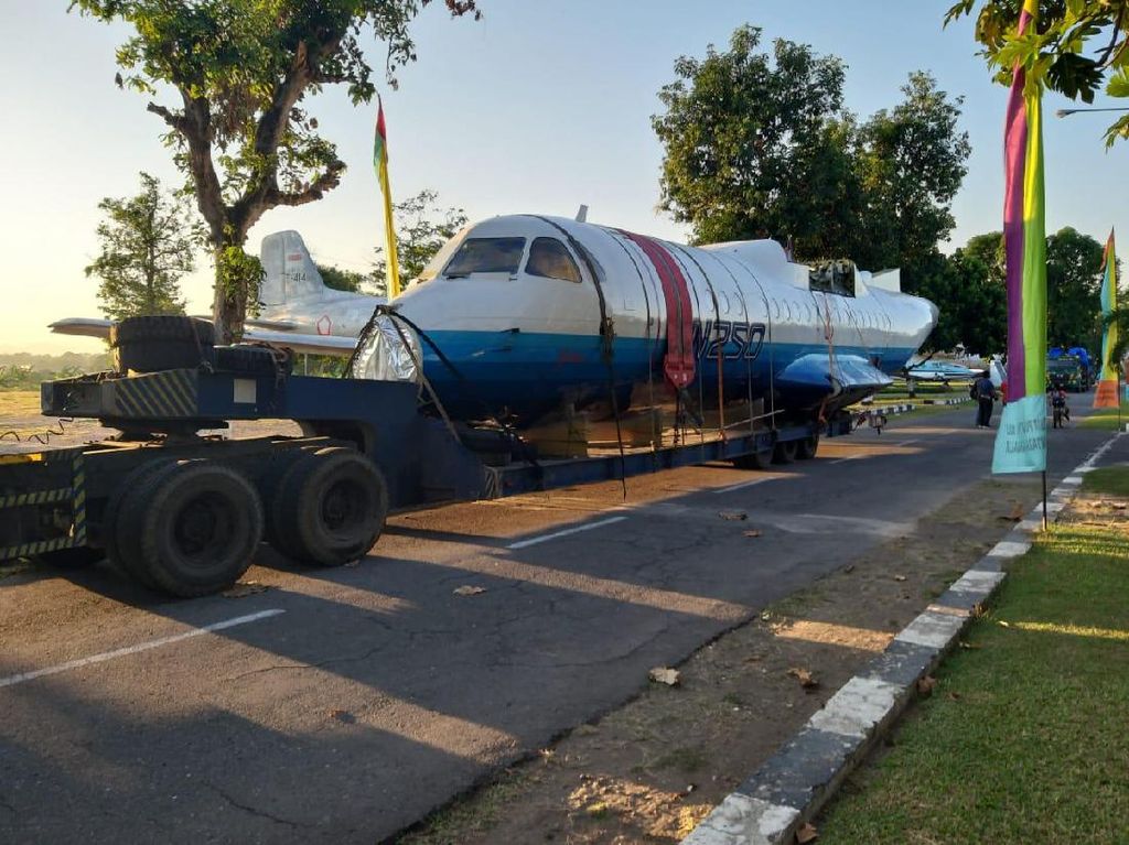 Pesawat N250 Karya Habibie Tiba di DIY, Diistirahatkan di Museum TNI AU