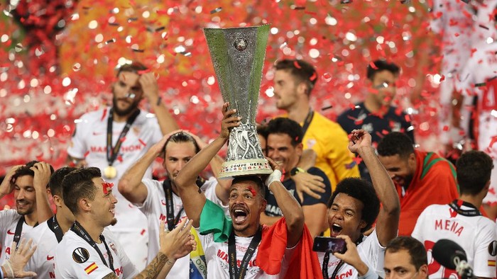 COLOGNE, GERMANY - AUGUST 21:  during the UEFA Europa League Final between Seville and FC Internazionale at RheinEnergieStadion on August 21, 2020 in Cologne, Germany. (Photo by Lars Baron/Getty Images)