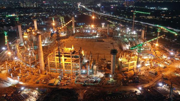 Potret Pengecoran Volume Besar di Proyek JIS