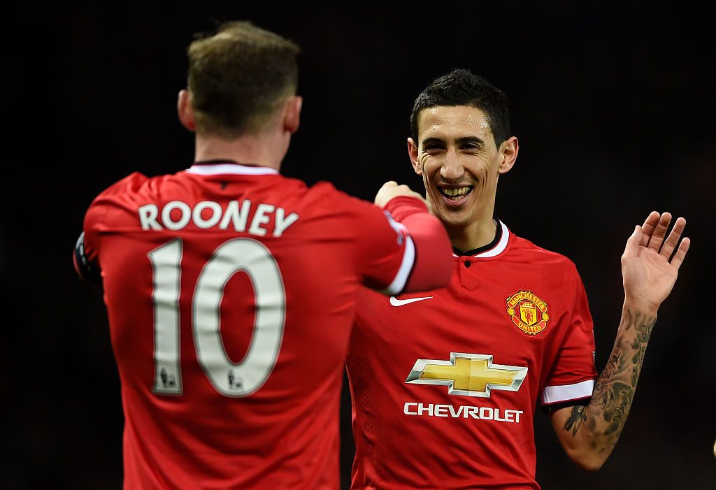 BRUGGE, BELGIUM - OCTOBER 22: Angel Di Maria of Paris Saint-Germain celebrates after Kylian Mbappe of Paris Saint-Germain scores his team's second goal during the UEFA Champions League group A match between Club Brugge KV and Paris Saint-Germain at Jan Breydel Stadium on October 22, 2019 in Brugge, Belgium. (Photo by Dean Mouhtaropoulos/Getty Images)