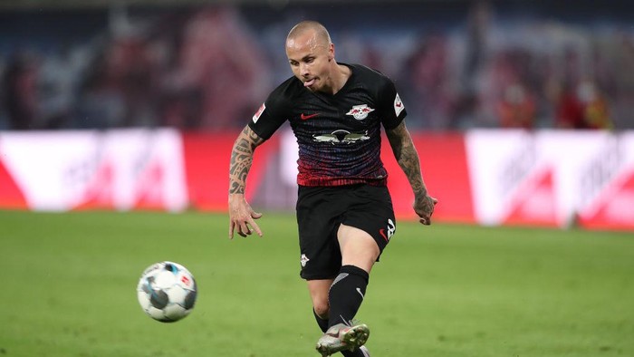 LEIPZIG, GERMANY - JUNE 17: Angelino of Leipzig runs with the ball during the Bundesliga match between RB Leipzig and Fortuna Duesseldorf at Red Bull Arena on June 17, 2020 in Leipzig, Germany. (Photo by Alexander Hassenstein/Getty Images)