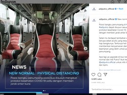 Bus Era New Normal Pakai Penyekat, Aman Nggak Ya?
