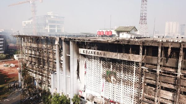 Kondisi Gedung Kejagung yang 11 Jam Dilahap Api