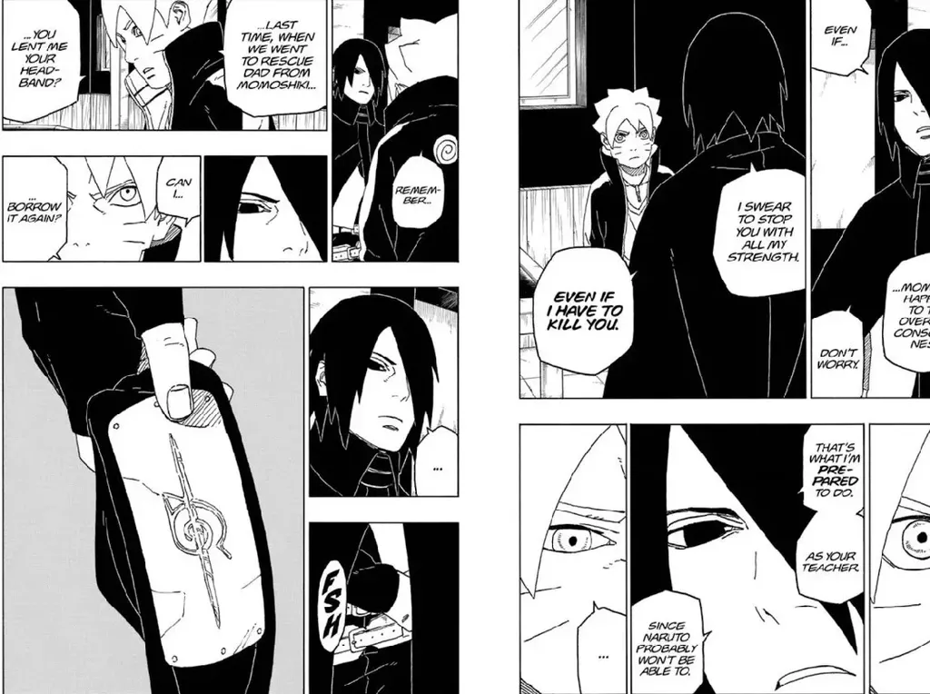 Manga Boruto 49: Misteri Ikat Kepala Sasuke hingga Boruto Lepaskan Segel Karma Manga Boruto 49: Misteri Ikat Kepala Sasuke hingga Boruto Lepaskan Segel Karma