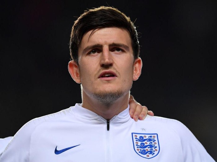 PRAGUE, CZECH REPUBLIC - OCTOBER 11:  Harry Maguire of England sings the national anthem during the UEFA Euro 2020 qualifier between Czech Republic and England at Sinobo Stadium on October 11, 2019 in Prague, Czech Republic. (Photo by Justin Setterfield/Getty Images)