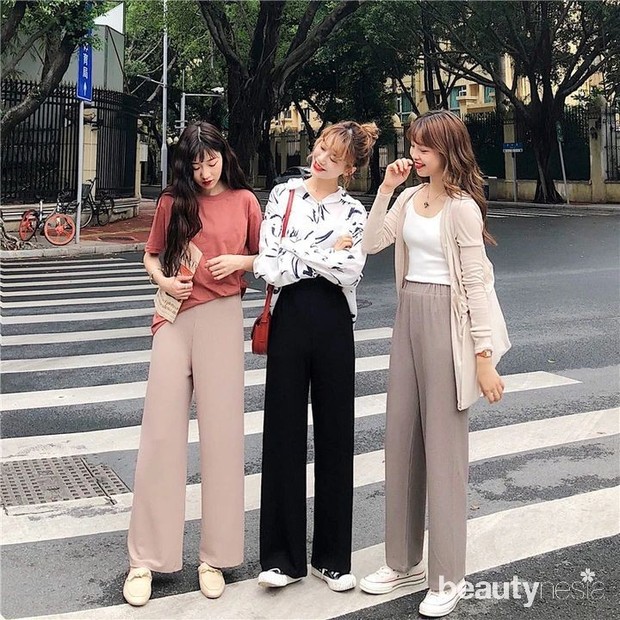 Koreanstyle/pinterest.com Tips memilih celana yang memberikan ilusi kaki lebih jenjang