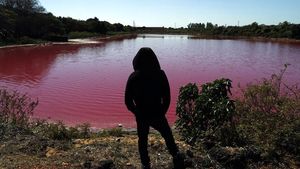 Penampakan Laguna di Paraguay yang Berubah Warna Karena Limbah