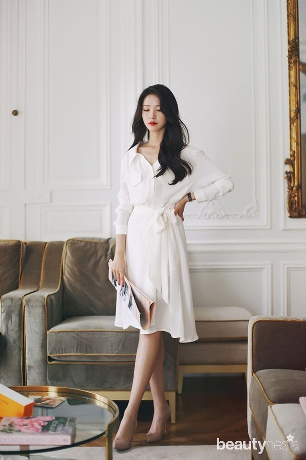 Koreanstyle/pinterest.com Tips memakai baju serba putih