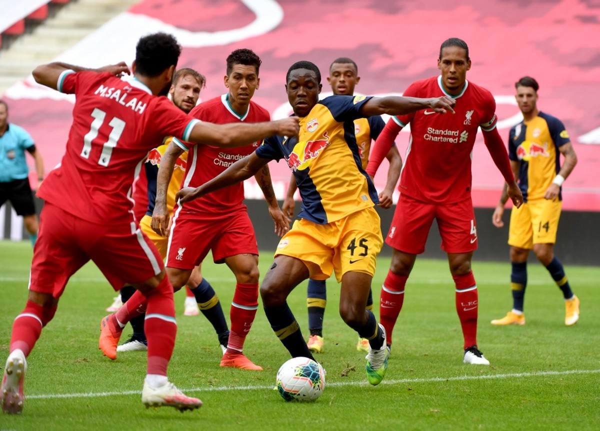 Ilustrasi Liverpool vs RB Salzburg (Foto: AFP/BARBARA GINDL)