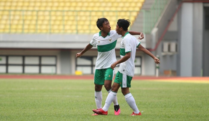 Timnas Indonesia U-16 memetik kemenangan 4-1 saat uji coba dengan Asosiasi Kota Bandung U-18.
