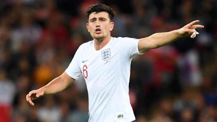 LONDON, ENGLAND - SEPTEMBER 08:  Harry Maguire of England reacts during the UEFA Nations League A group four match between England and Spain at Wembley Stadium on September 8, 2018 in London, United Kingdom.  (Photo by Michael Regan/Getty Images)