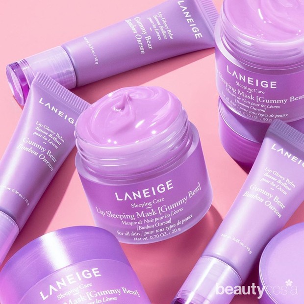 Brand skincare Korea Selatan, Laneige, meluncurkan dua produk perawatan bibir terbaru, yakni Gummy Bear Lip Sleeping Mask dan Lip Glowy Balm.