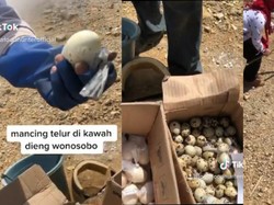 Bukan Ikan, Sensasi Unik Mancing Telur di Kawah Dieng Wonosobo