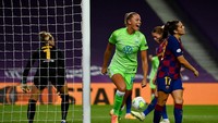 Gol semata wayang Wolfsburg dicetak oleh Fridolina Rolfo. Gabriel Bouys/Getty Images.