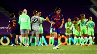 Kekalahan ini semakin menyesakan bagi Bercelona. Sebelumnya tim pria Barcelona tersingkir di perempat final Liga Champions usai kalah 8-2 dari Bayern Munich. Sergio Perez/Getty Images.