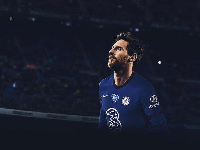 Lionel Messi berseragam Chelsea