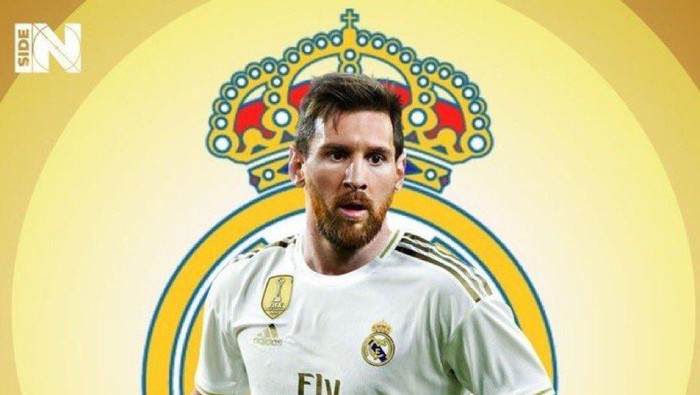 Lionel Messi berseragam Real Madrid
