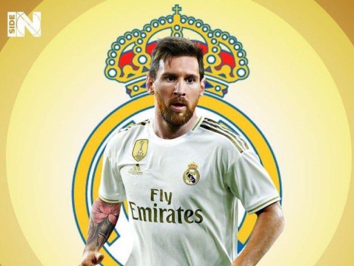 Lionel Messi berseragam Real Madrid