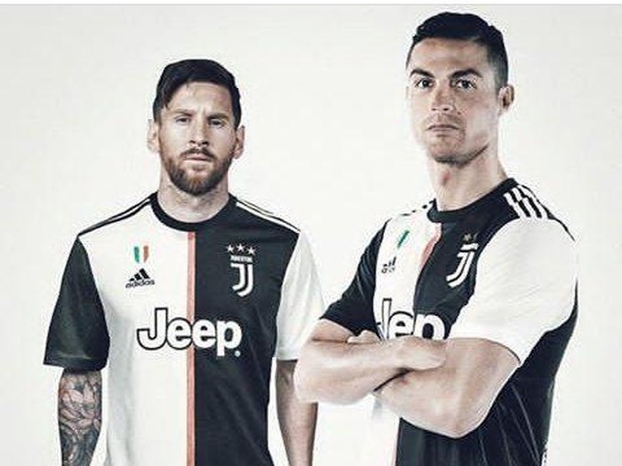 Lionel Messi dan Cristiano Ronaldo berseragam Juventus
