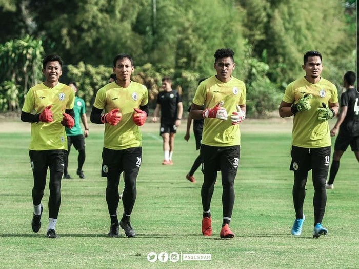 PSS Sleman latihan perdana di tengah pancemi COVID-19.