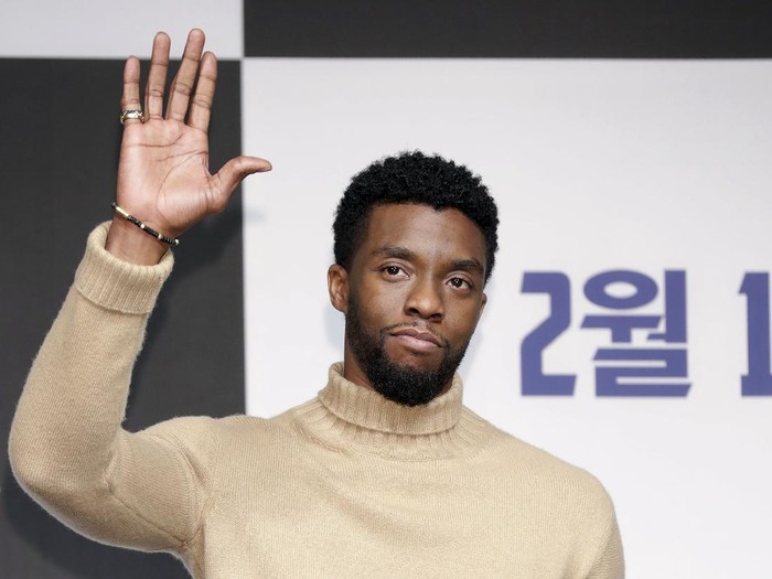 SEOUL, SOUTH KOREA - FEBRUARY 05:  Actor Chadwick Boseman attends the press conference for the Seoul premiere of Black Panther on February 5, 2018 in Seoul, South Korea.  (Photo by Han Myung-Gu/Getty Images for Disney)