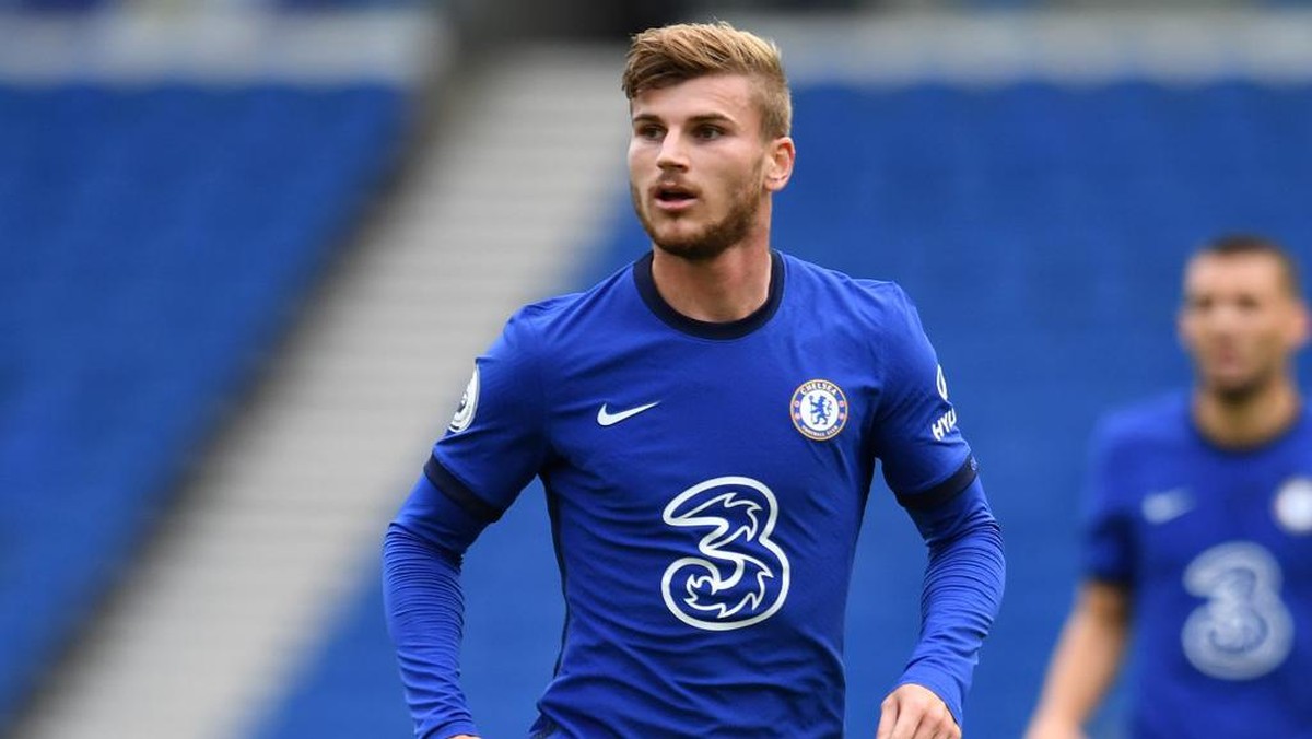 Timo Werner berhasil menorehkan gol debutnya di Chelsea (Foto: AFP/GLYN KIRK)