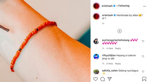 Gelang buatan putri Ariel NOAH