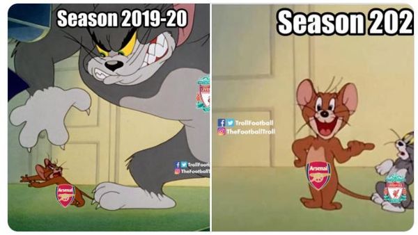 Meme Liverpool Gagal Juara, Arsenal Kembali Angkat Trofi