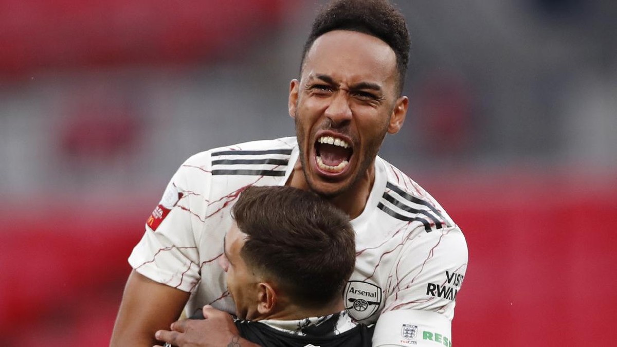 Arsenal percaya diri bisa mempertahankan Pierre-Emerick Aubameyang. (Foto: Getty Images/Pool)