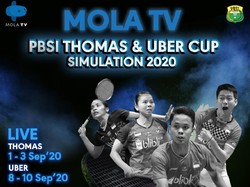 Jadwal MolaTV PBSI Thomas & Uber Cup Simulation 2020 Hari Ini