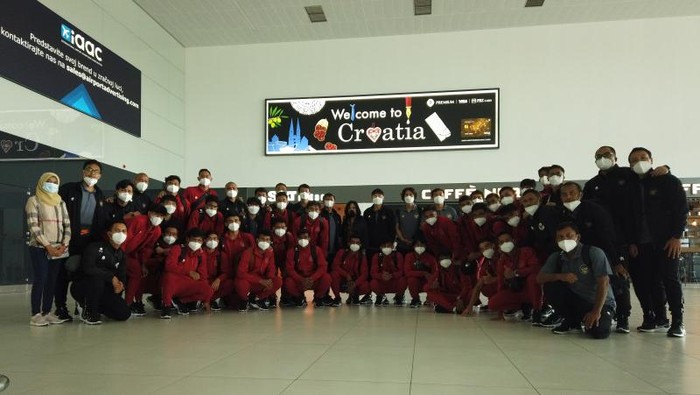 Timnas Indonesia U-19 tiba di Kroasia.