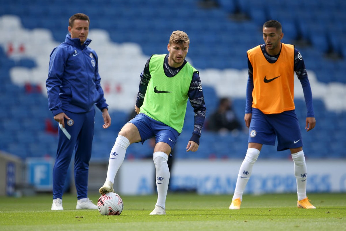Kesan Pertama Lampard pada Timo Werner dan Hakim Ziyech (Getty Images/Steve Bardens)