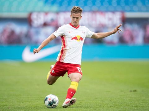 LEIPZIG, GERMANY - JUNE 20: Daniel Olmo Carvajal of RB Leipzig controls the ball during the Bundesliga match between RB Leipzig and Borussia Dortmund at Red Bull Arena on June 20, 2020 in Leipzig, Germany. (Photo by Maja Hitij/Getty Images)