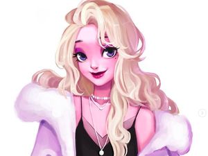 Ilustrasi Putri Disney Bergaya Casual Nan Seksi