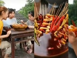 Aksi Nekat Tiga Wanita Mukbang Cabe Sebaskom Penuh, Gimana Reaksinya?