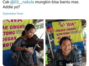 Viral Remaja 13 Tahun di Surabaya Lihai Mainkan Biola Sambil Gendong Anak Kecil