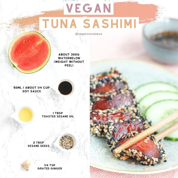 detail membuat sushi vegan