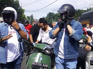 Naik Vespa, Bobby Nasution Daftar Cawalkot ke KPU Medan