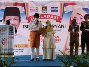 Cagub-cawagub Isdianto-Suryani Deklarasi Maju Pilgub Kepulauan Riau 2020