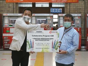 Kolaborasi Plossa-KCI Tingkatkan Keamanan dan Kesehatan Penumpang KRL
