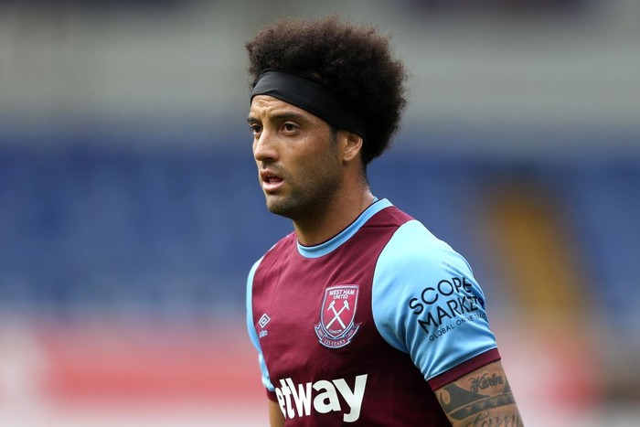 IPSWICH, ENGLAND - AUGUST 25:  Felipe Anderson of West Ham United during the Pre-Season Friendly between Ipswich Town and West Ham United at Portman Road on August 25, 2020 in Ipswich, England. (Photo by Stephen Pond/Getty Images)