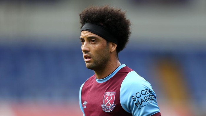 IPSWICH, ENGLAND - AUGUST 25:  Felipe Anderson of West Ham United during the Pre-Season Friendly between Ipswich Town and West Ham United at Portman Road on August 25, 2020 in Ipswich, England. (Photo by Stephen Pond/Getty Images)